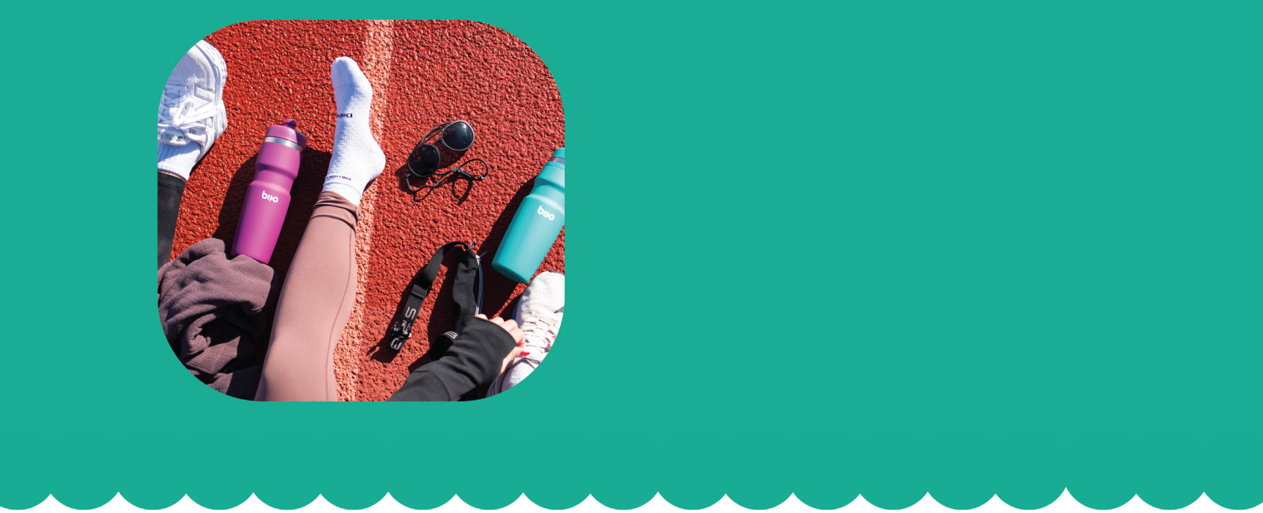 Bivo Sports Water Bottles. Cleaner Taste.  No Microplastics. Easy to Clean.  Stays Cooler.More Fun!